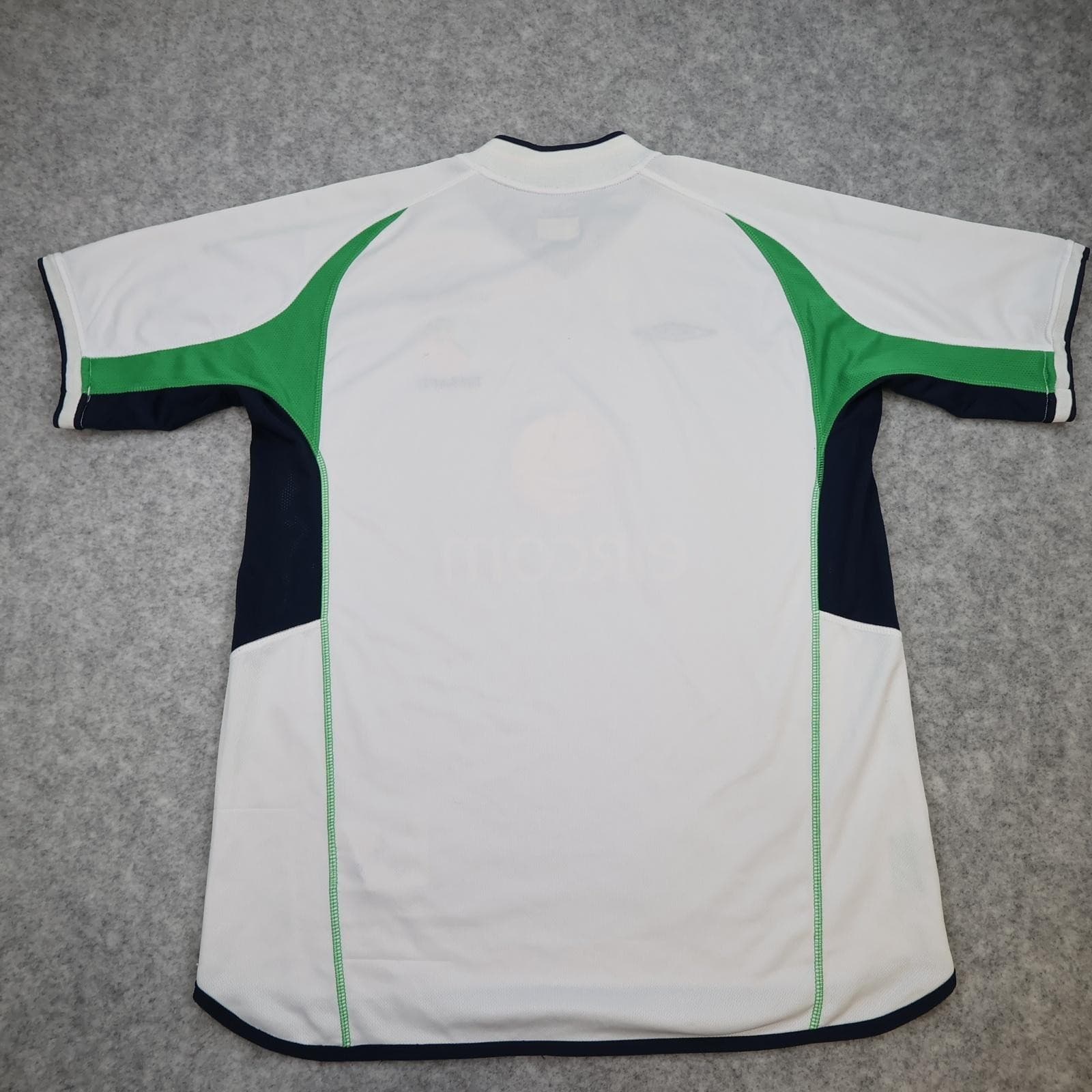 Vintage Ireland Away Shirt Mens Large White 2002 Football Umbro Eircom Jersey photo 2