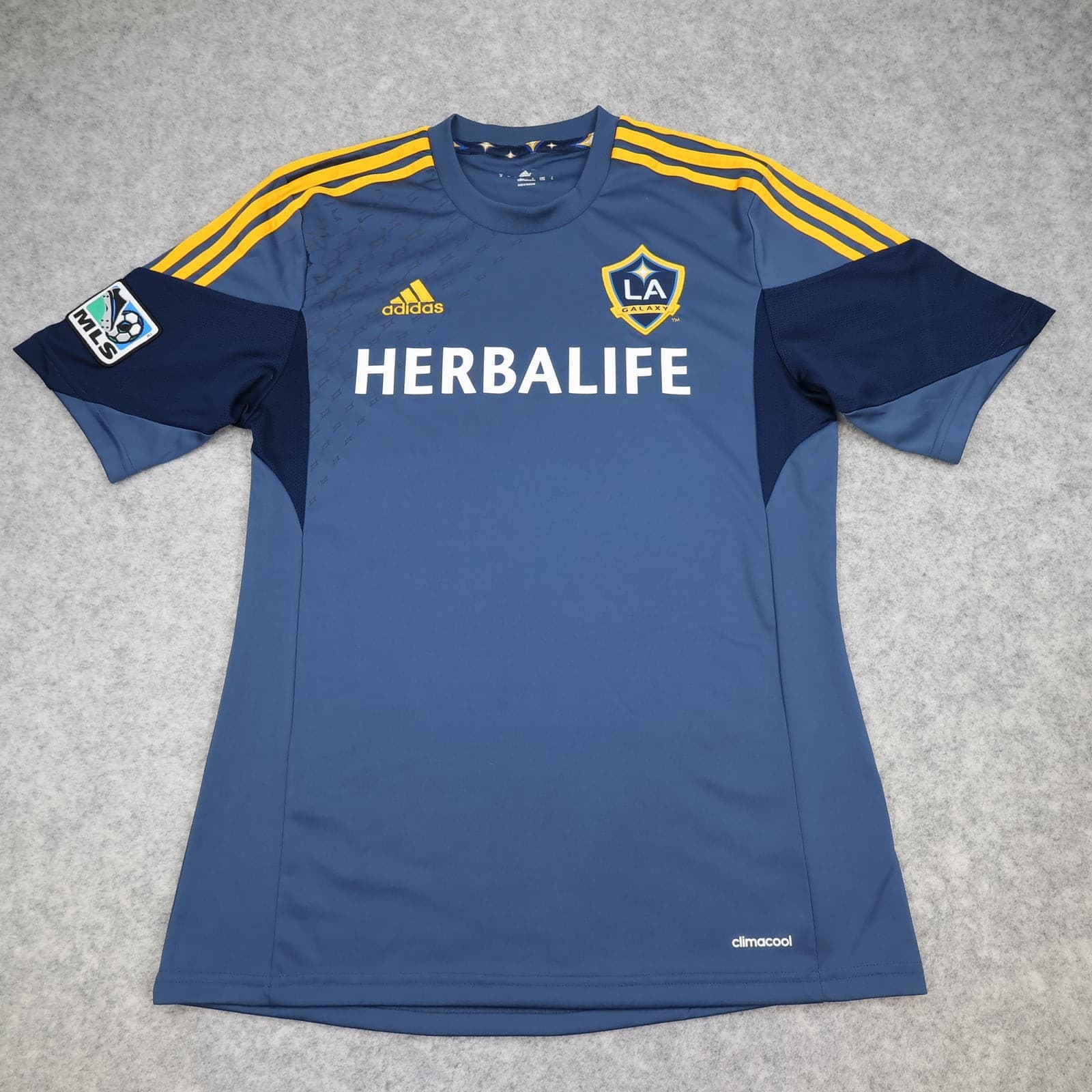 LA Galaxy Football Shirt Mens Medium Navy Away 2013 2014 adidas Z04910