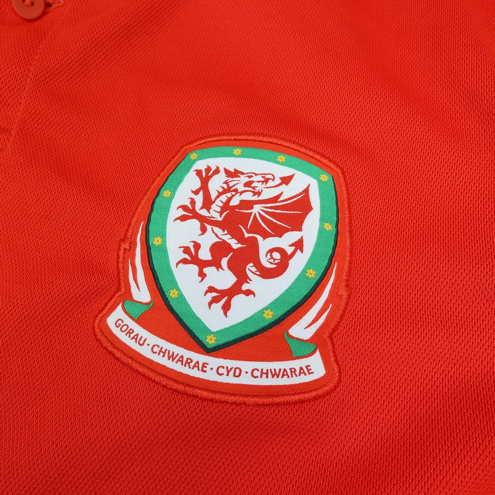 Wales Home Shirt Mens Large Red Football 2018 2019 Adidas Soccer Jersey photo 4