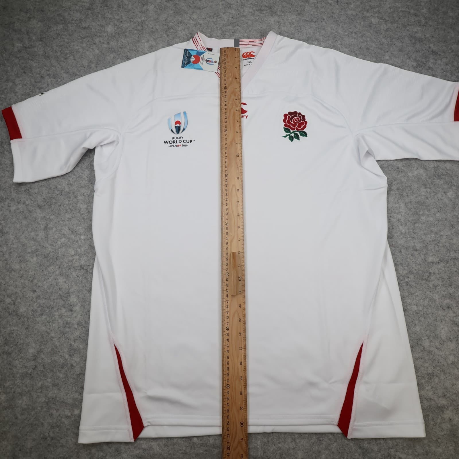 England Rugby Shirt 2XL White Home Kit 2019 Japan World Cup Canterbury XXL photo 13