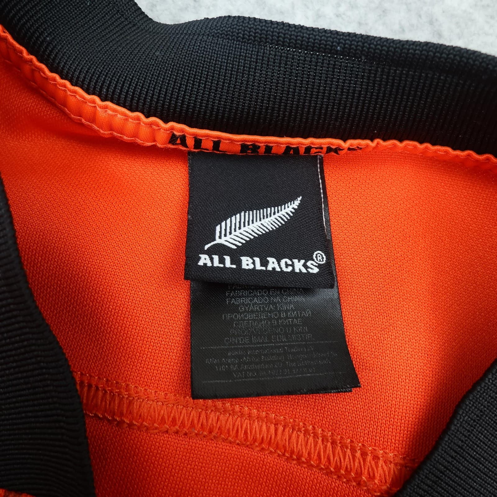 New Zealand All Blacks Shirt Mens Medium Orange Alternate Rugby Adidas 2017 photo 6