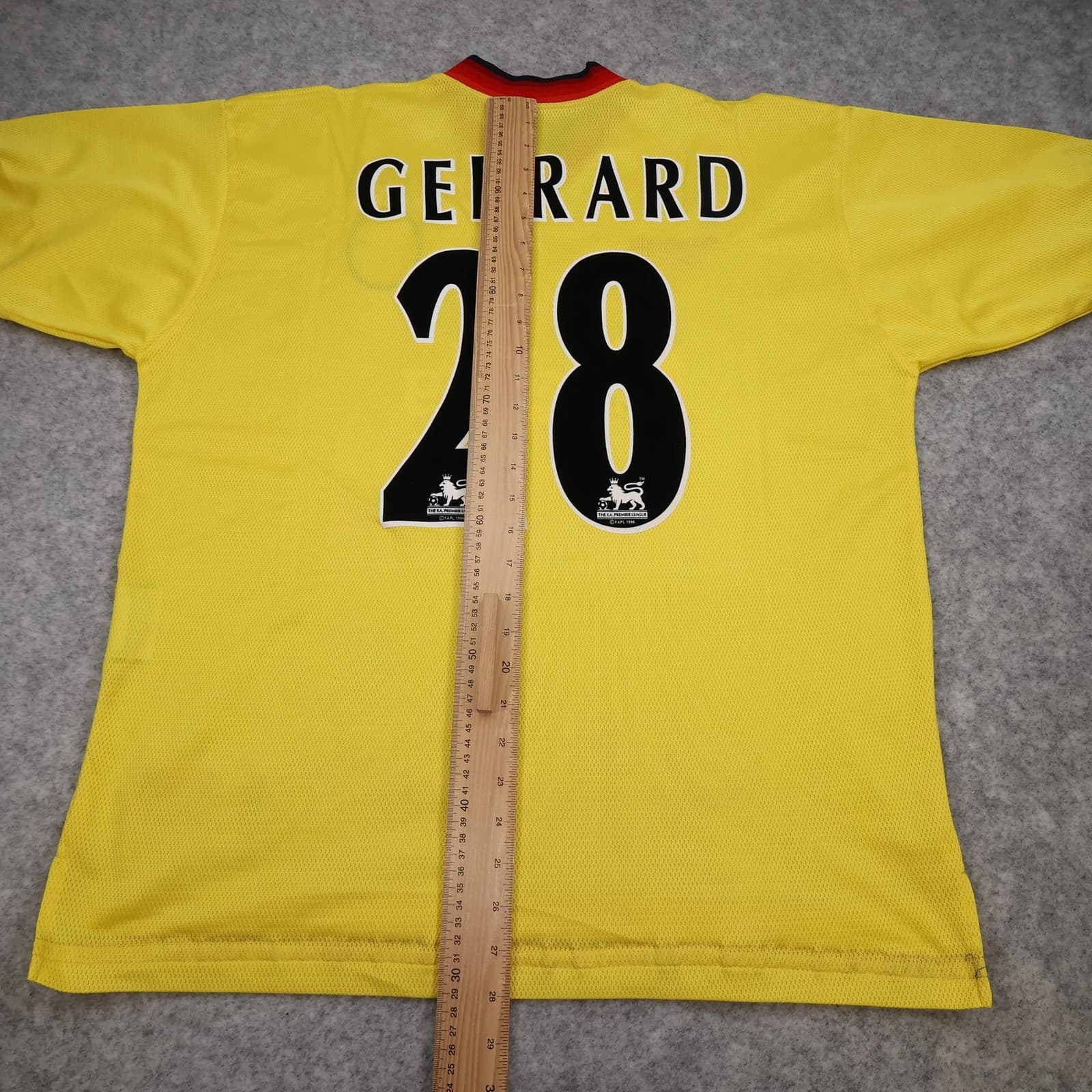 Vintage Liverpool Away Shirt Mens Large 1997 1999 Yellow Reebok Gerrard Jersey photo 12