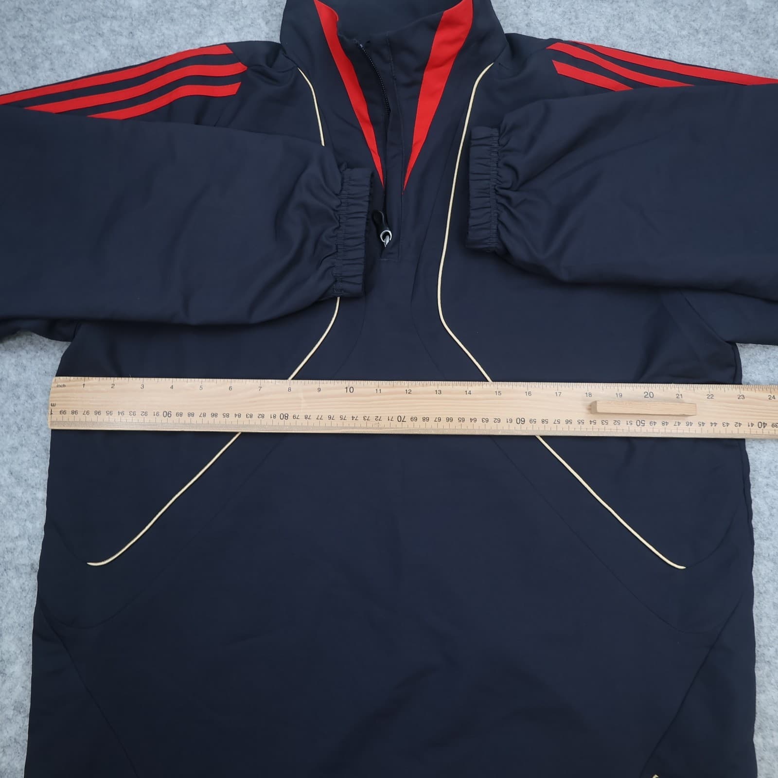 Liverpool Tracksuit Top Large Black Adidas Track 2009 2010 1/4 Zip Jacket 38/40 photo 10