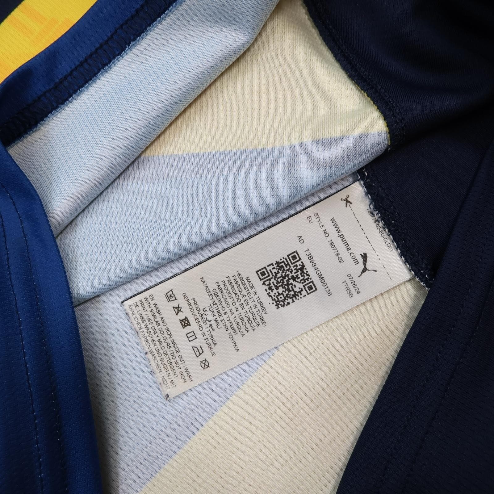 Parma Shirt Mens Large Yellow Blue Away 2024 2025 Puma Prometeon DryCELL Jersey photo 7