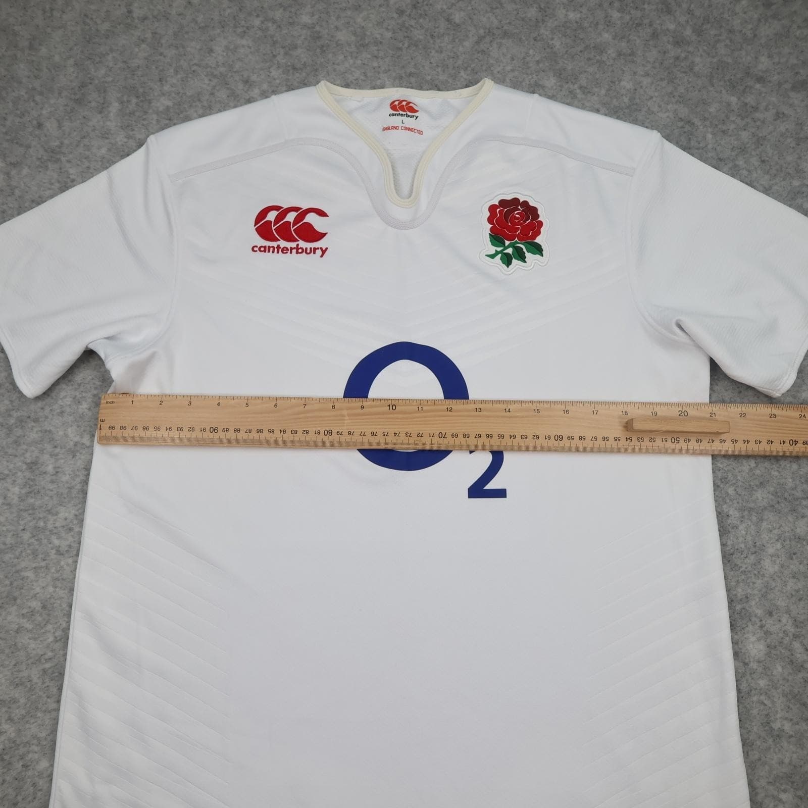 England Rugby Shirt Mens Large White Rugby Union Canterbury O2 Vapodri Jersey photo 9