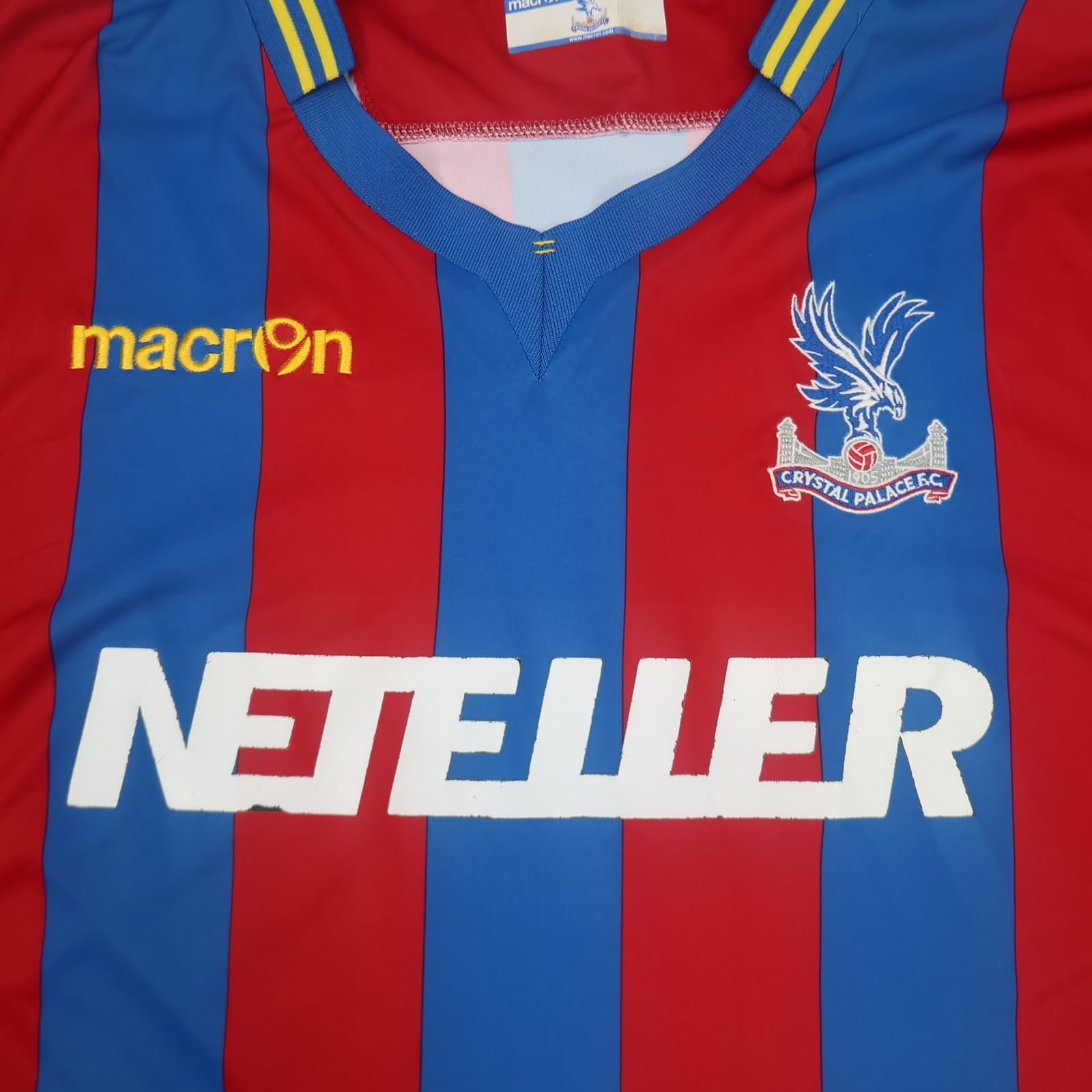 Crystal Palace Shirt 4XL Red Blue Home Kit 2014 2015 Macron Soccer Jersey 48" photo 4