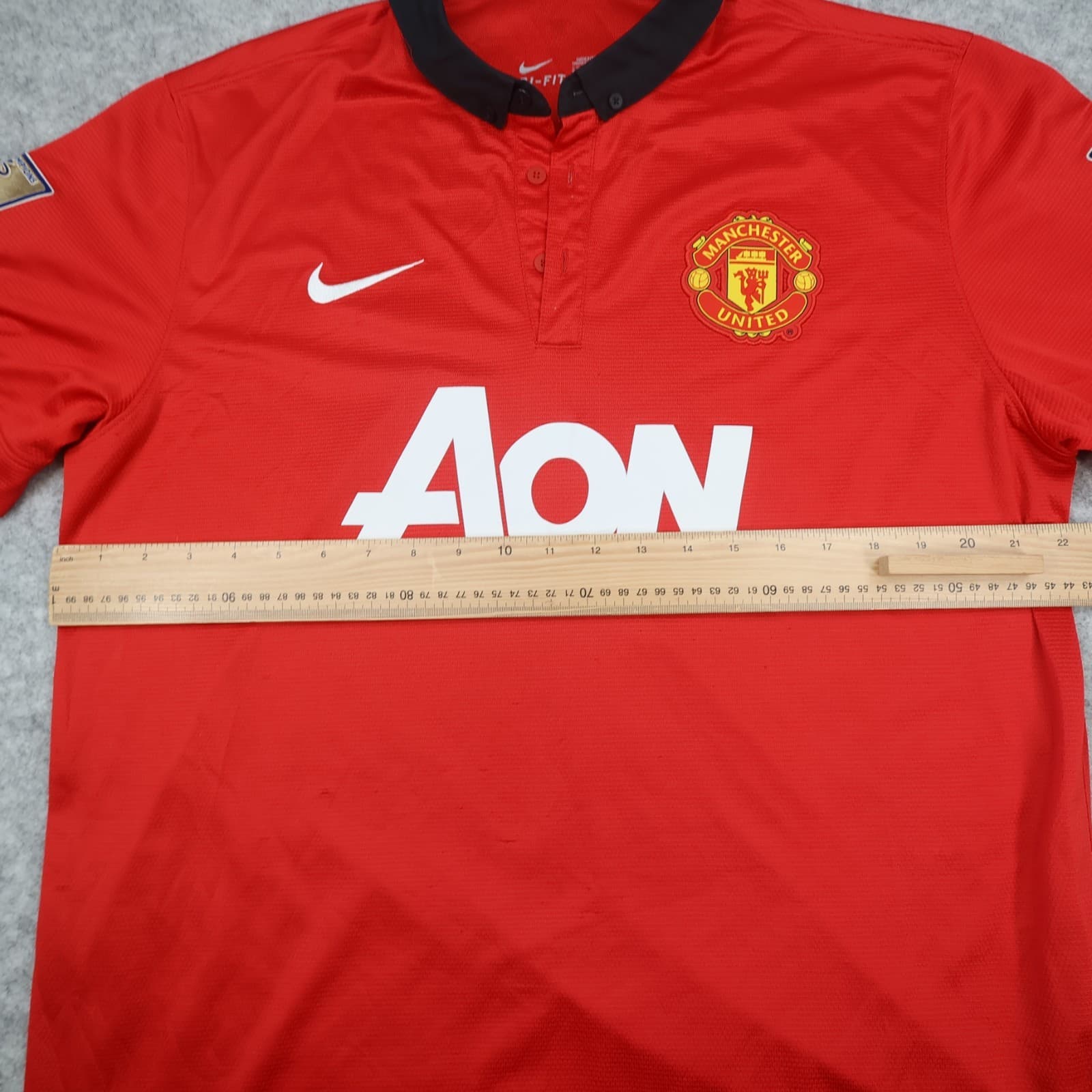 Manchester United Shirt Extra Large Red Home Kit 2013 2014 Nike Jersey Patches photo 14