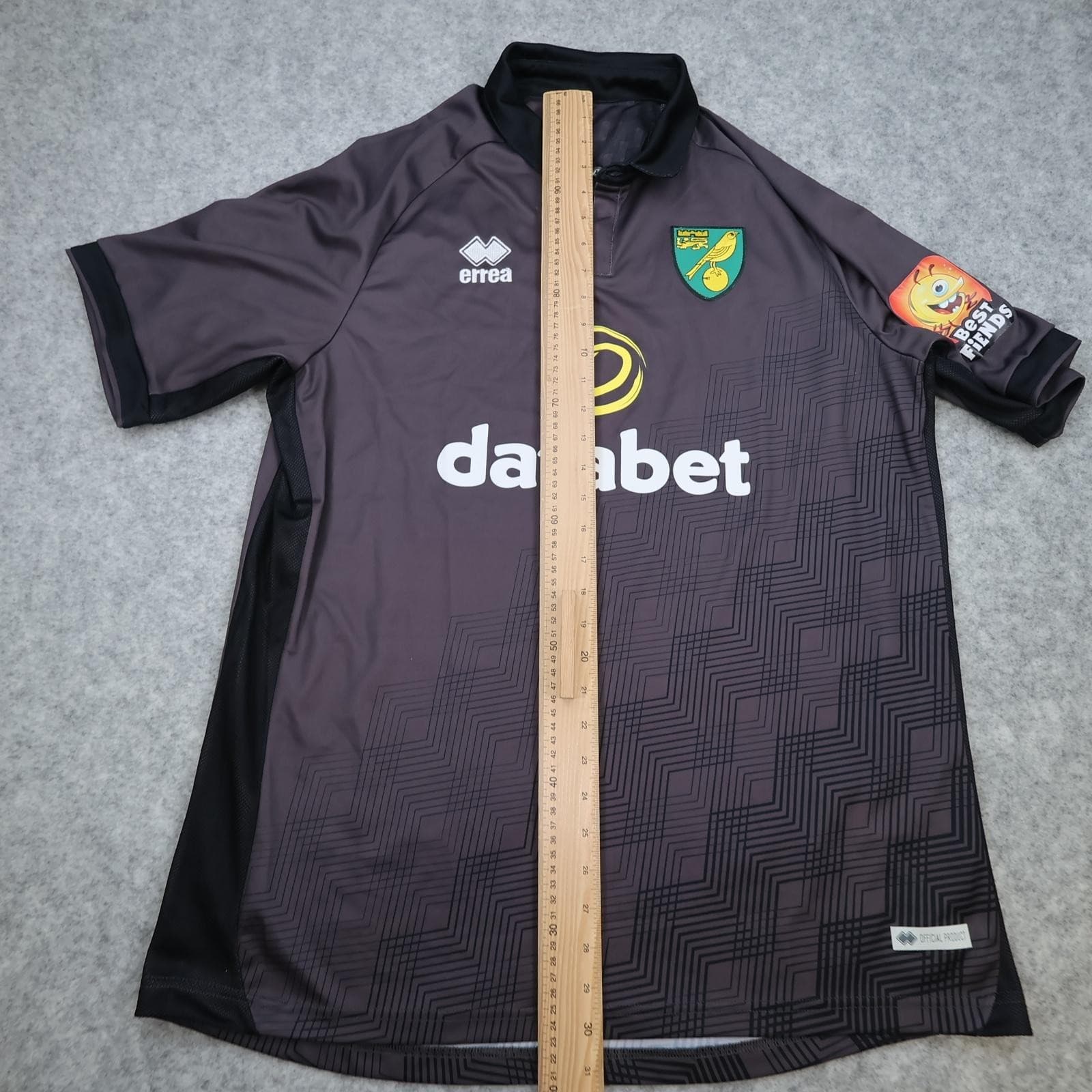 Norwich City Shirt Mens 3XL Grey Third Kit 2019 2020 Errea Dafabet Jersey photo 12