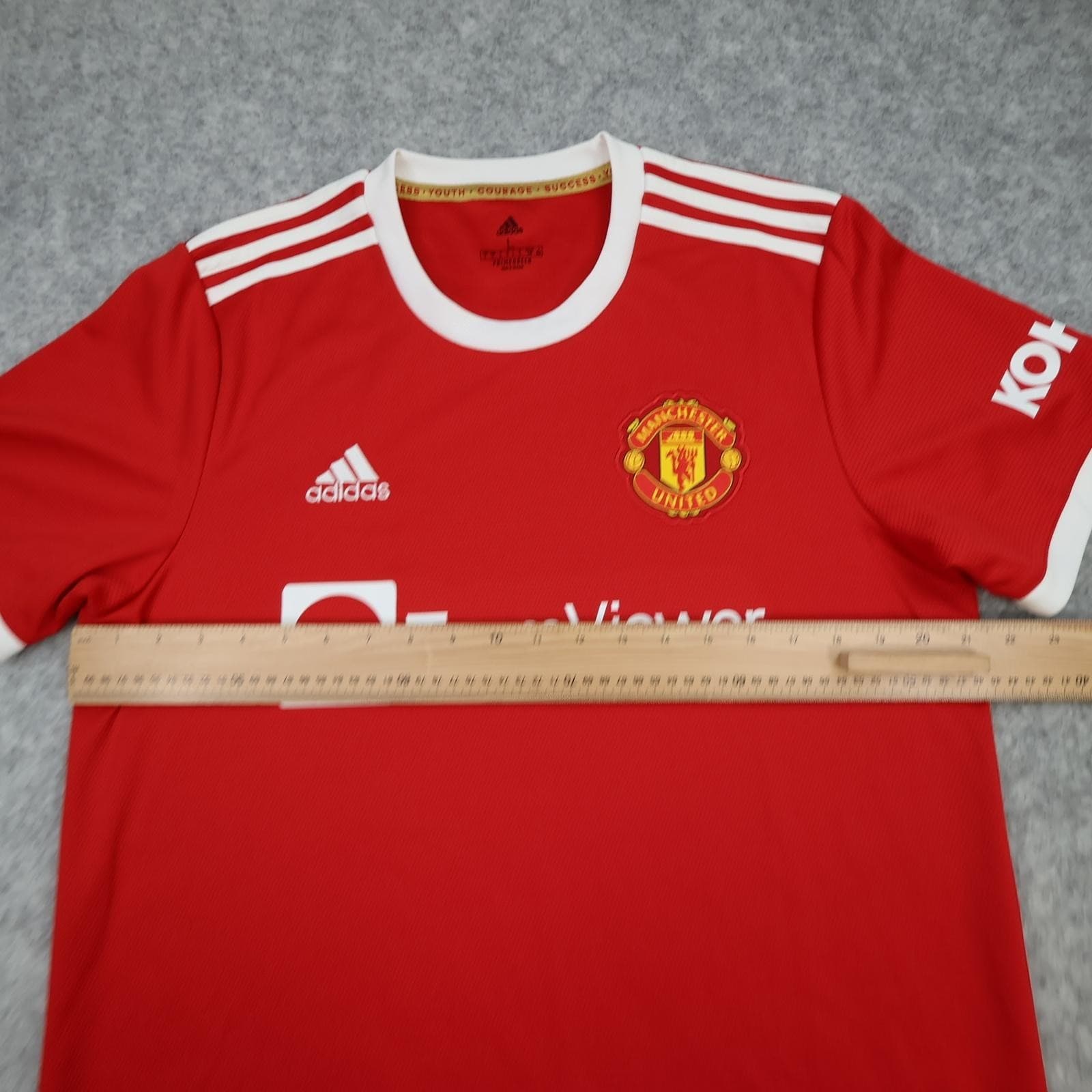 Manchester United Shirt Mens Large Red Home 2021 2022 Football Adidas TeamViewer photo 10