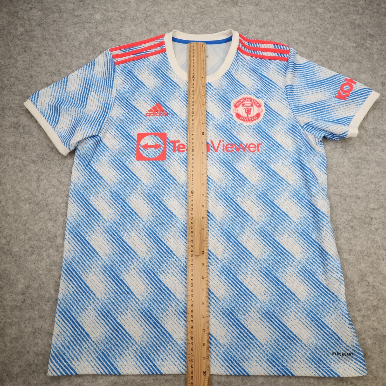 Manchester United Shirt Extra Large Blue Away Kit 2021 2022 Adidas Jersey photo 12