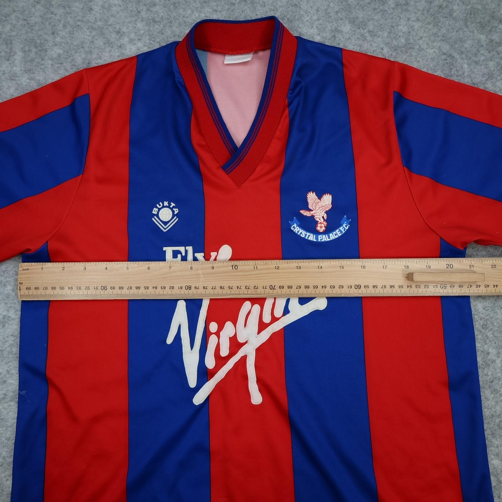 Vintage Crystal Palace Shirt Mens Medium Home 1998 1990 Bukta Virgin Jersey photo 13