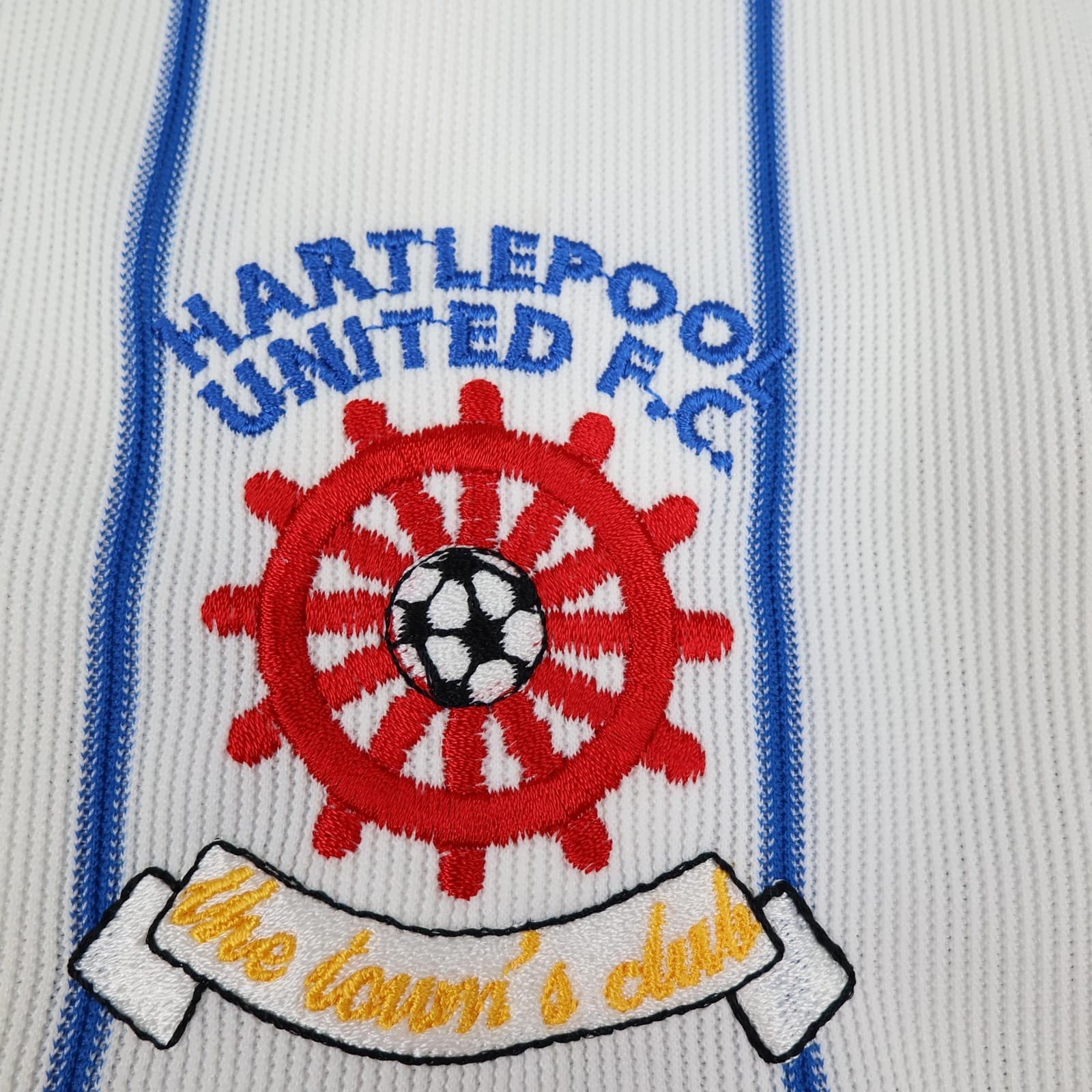 Vintage Hartlepool United Shirt Mens Large White 2002 2003 TFG Soccer Jersey photo 6
