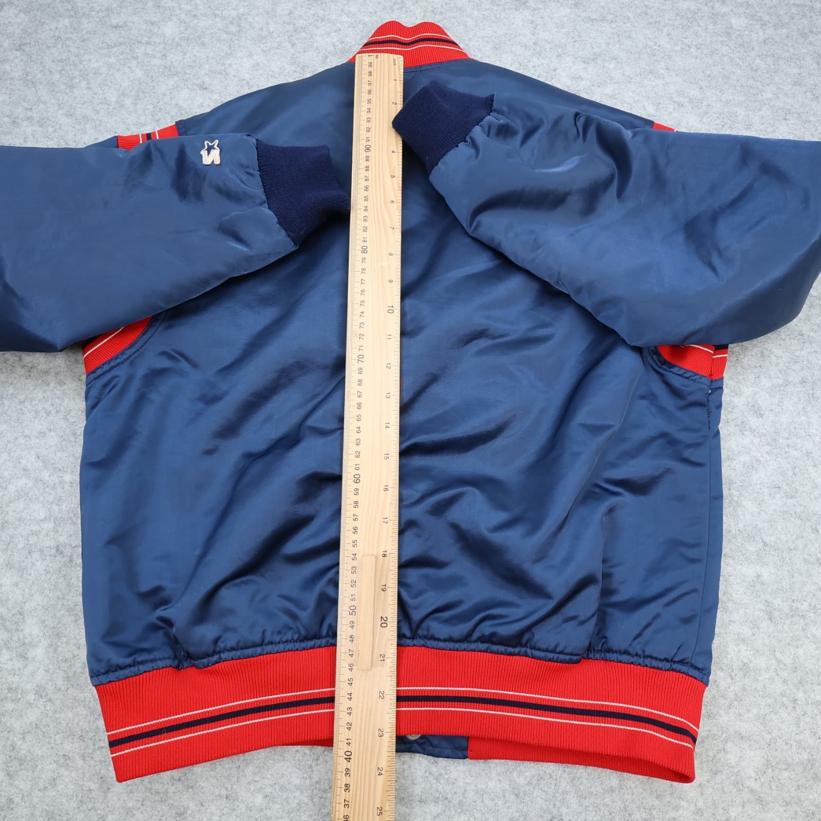 Vintage Cleveland Indians Varsity Jacket Medium Satin 1980s Starter Baseball photo 12