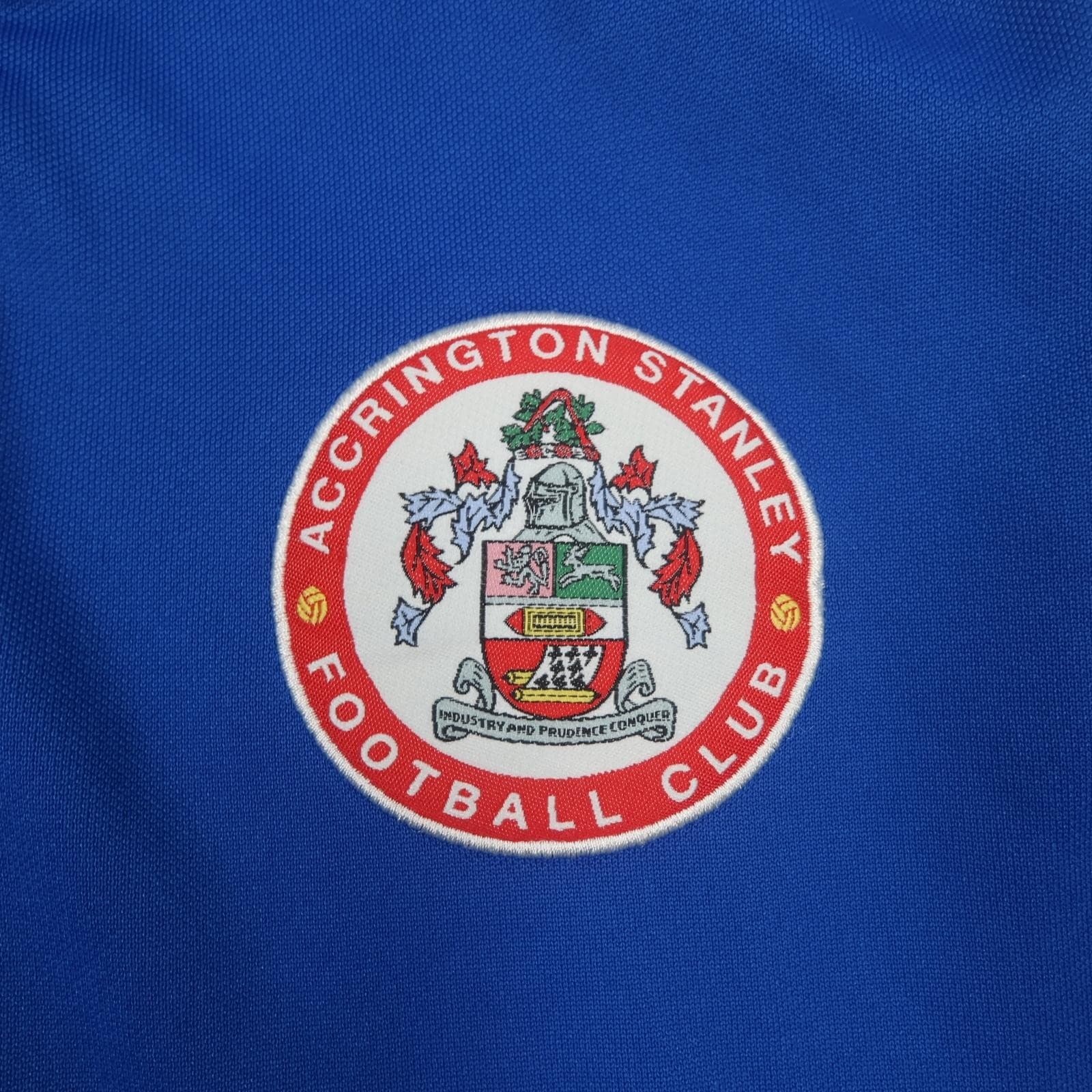Accrington Stanley Training Top Mens Small Blue EFL Football Adidas 1/4 Zip photo 2
