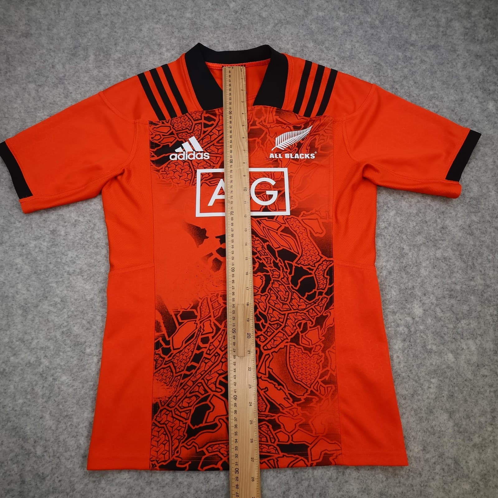 New Zealand All Blacks Shirt Mens Medium Orange Alternate Rugby Adidas 2017 photo 10