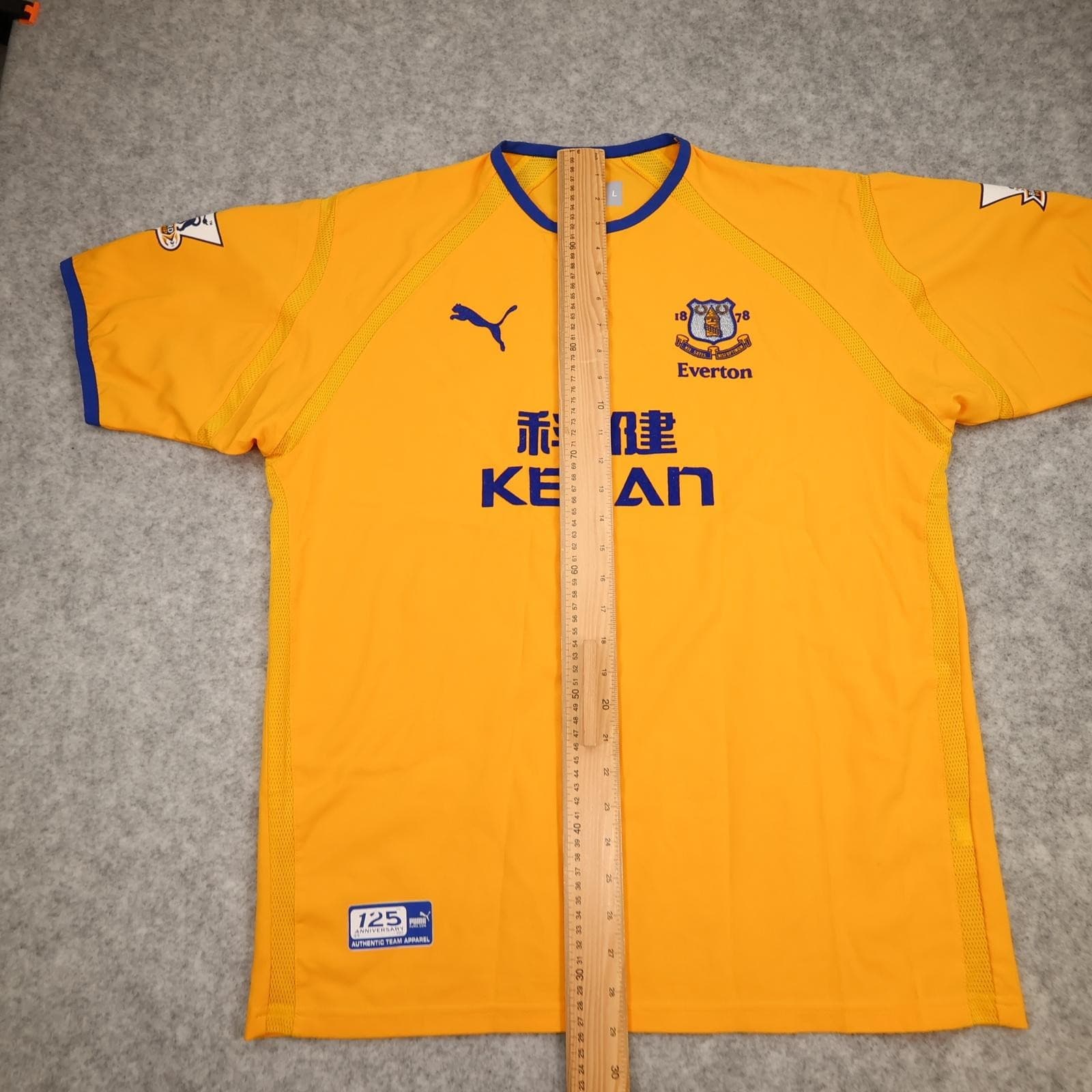 Vintage Everton Shirt Mens Large Gold Away 2003 2004 EPL Football Puma Rooney 18 photo 15
