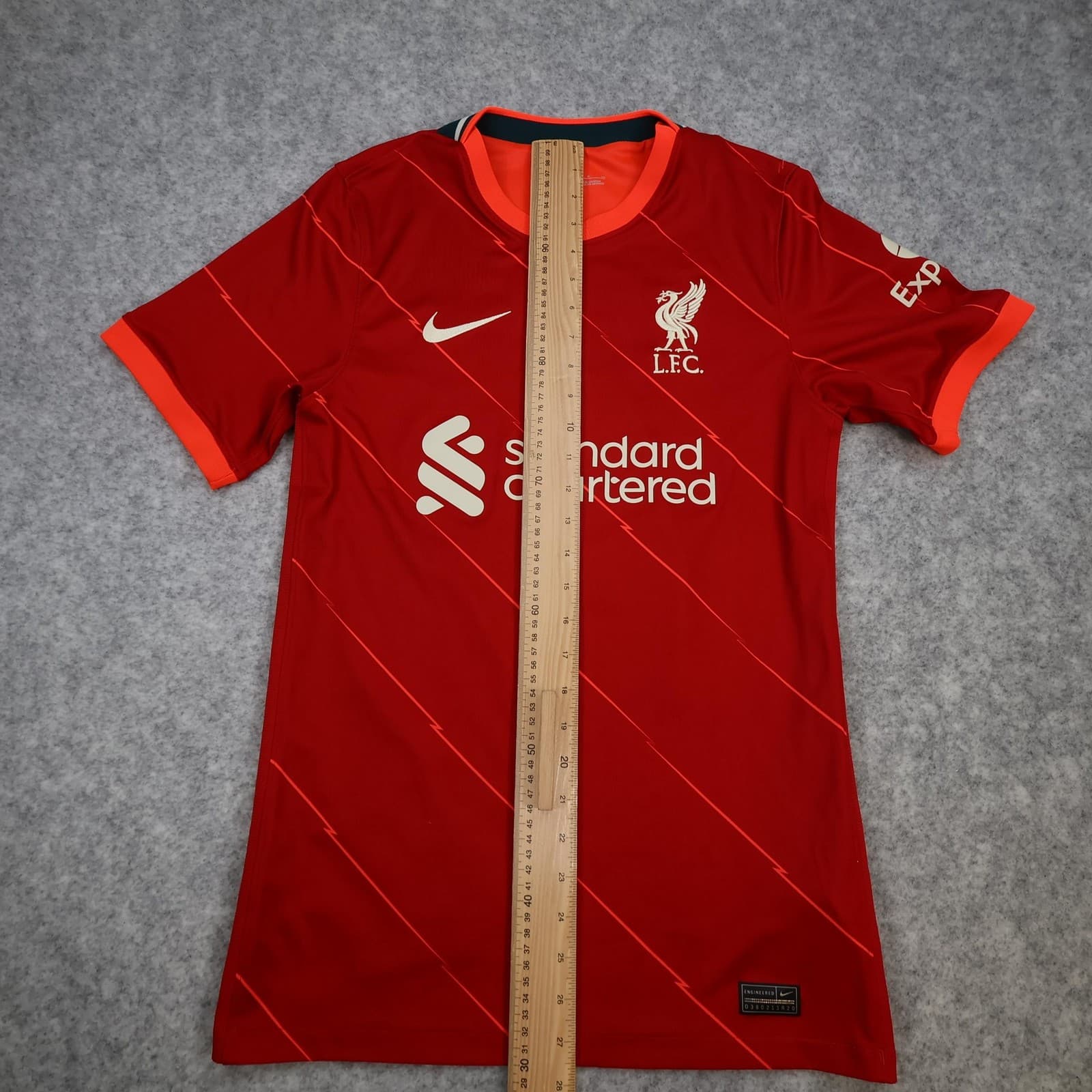 Liverpool Shirt Mens Small Red Home 2021 2022 Football Nike Virgil 4 Jersey photo 13