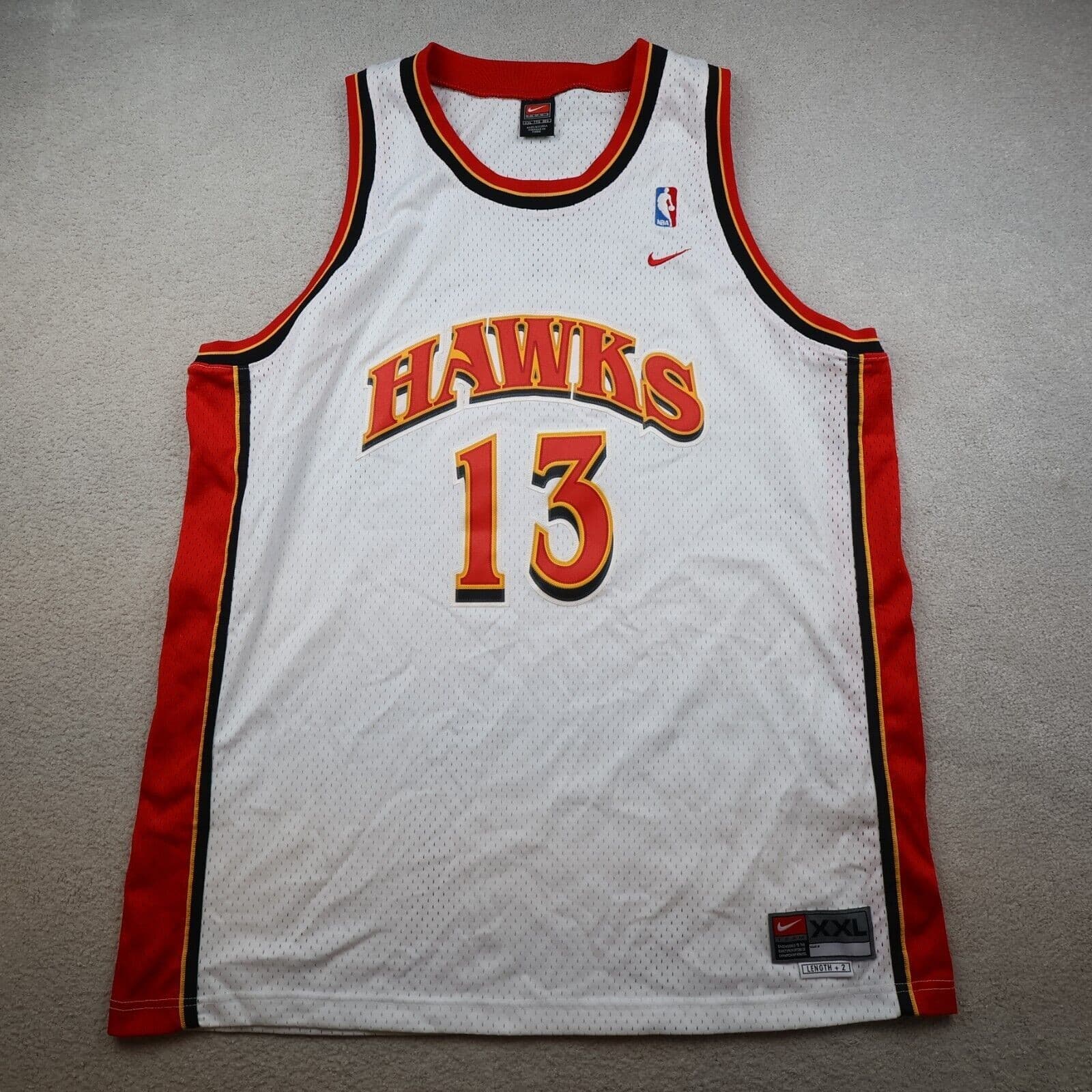 Vintage Atlanta Hawks Jersey 2XL Nike Team 90s Basketball NBA Glenn Robinson 13 photo 2