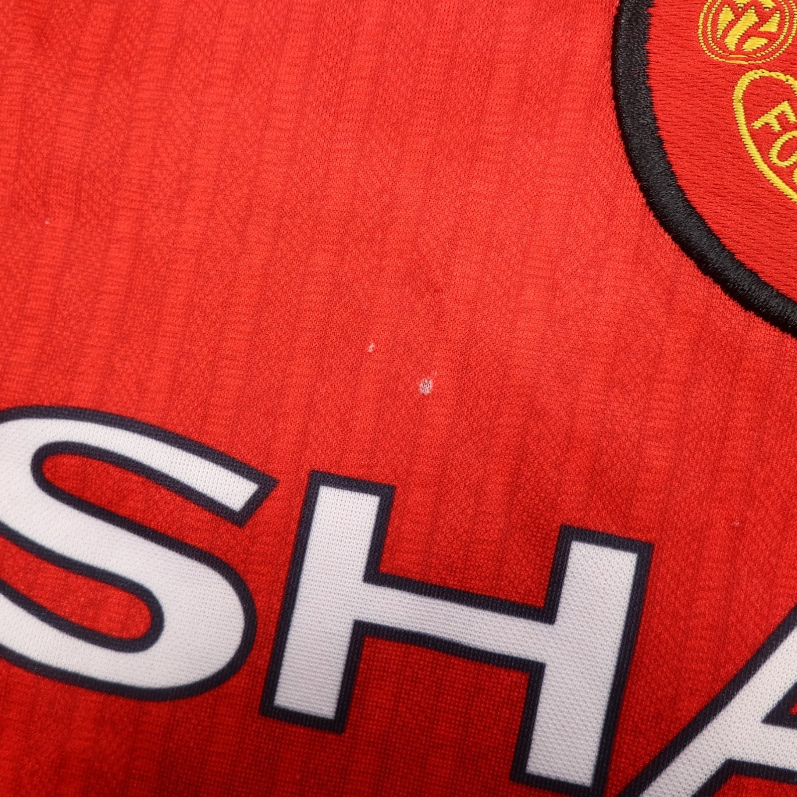Vintage Manchester United Shirt Large Red Home 1996 1998 Umbro Soccer Jersey photo 7