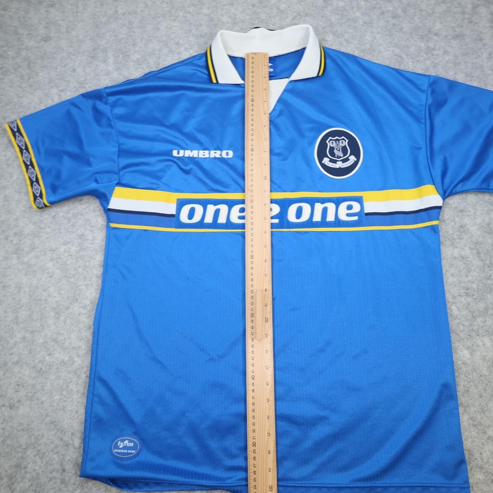 Vintage Everton Shirt Mens XL Blue Home EPL 1997 1998 Football Umbro One2one 90s photo 12