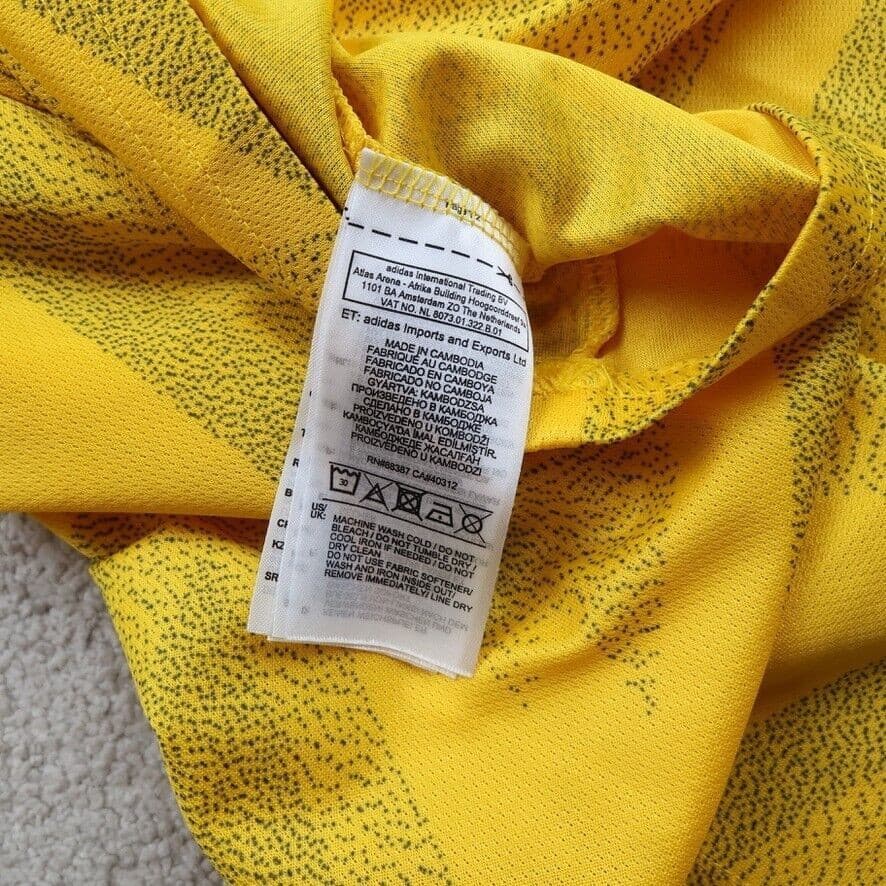 Arsenal Shirt Medium Yellow Away Kit 2019 2020 Adidas Soccer Jersey Saka 77 photo 11