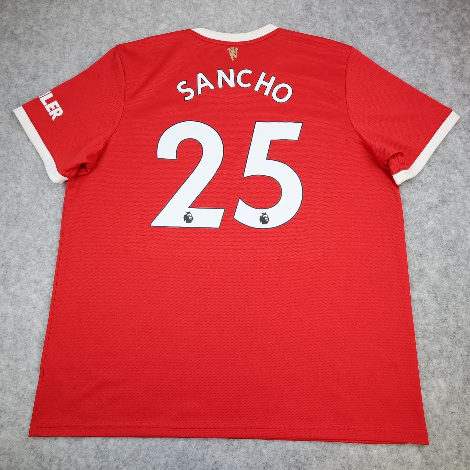 Manchester United Shirt Mens 2XL Red Home 2021 2022 Football Adidas Sancho 25