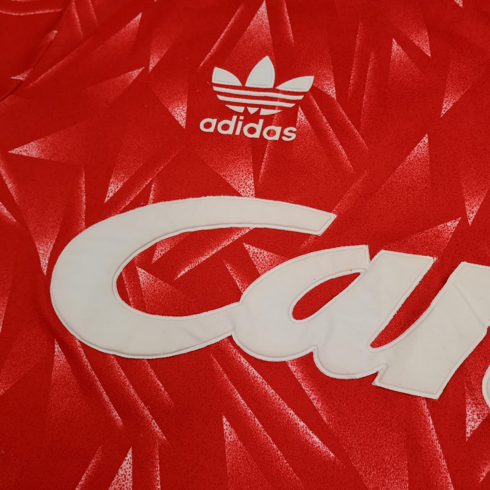 Liverpool Vintage Shirt Mens Large Red Home 1989 1991 Adidas Candy Soccer Jersey photo 4
