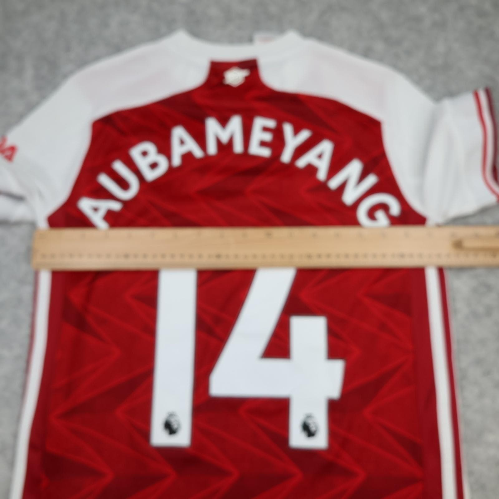 Arsenal Shirt Kids 13-14 Red Home 2020 2021 Adidas Aubameyang 14 Soccer Jersey photo 12