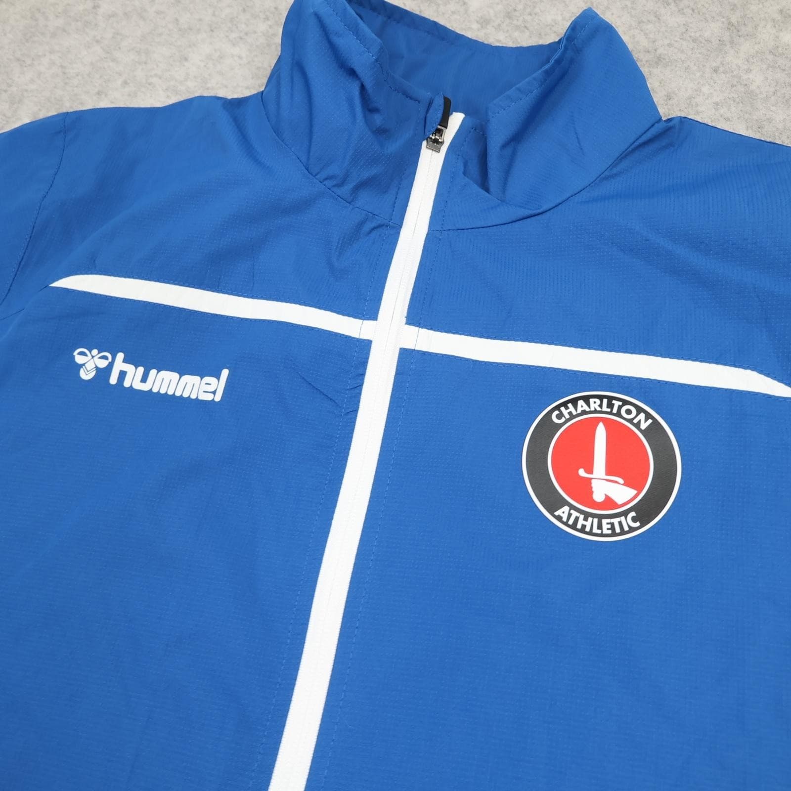 Charlton Athletic Jacket Mens Medium Blue EFL Tracksuit Hummel Training Top photo 3