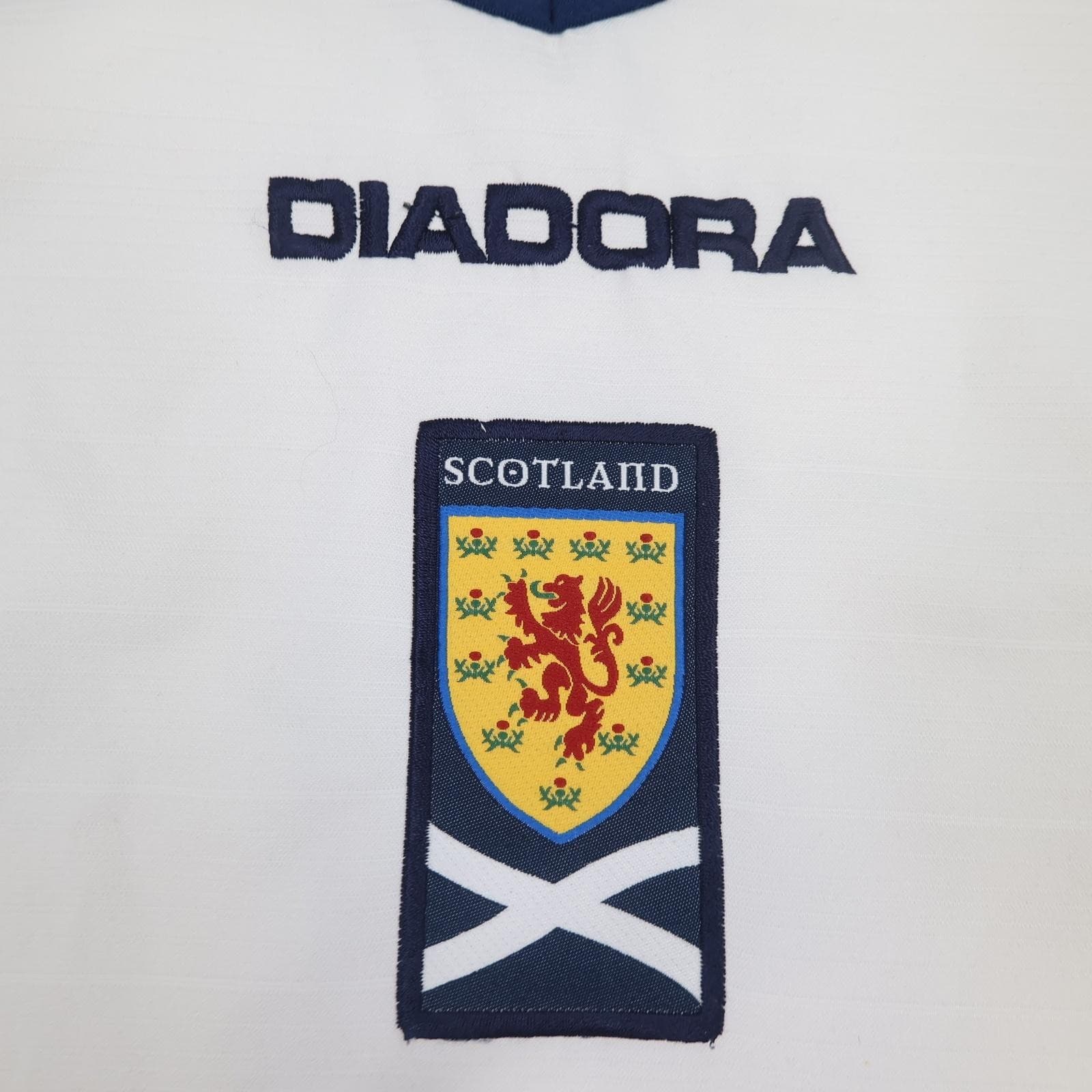 Vintage Scotland Shirt Mens 2XL White Football Diadora Official Jersey photo 4