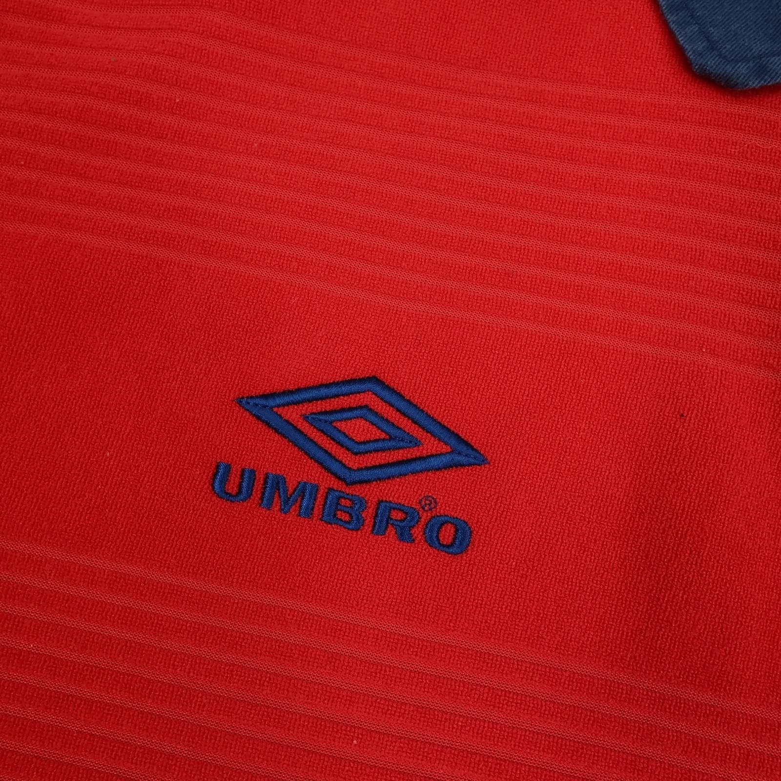 England Away Shirt Mens Large Red 1999 20001 Umbro Soccer Jersey photo 4