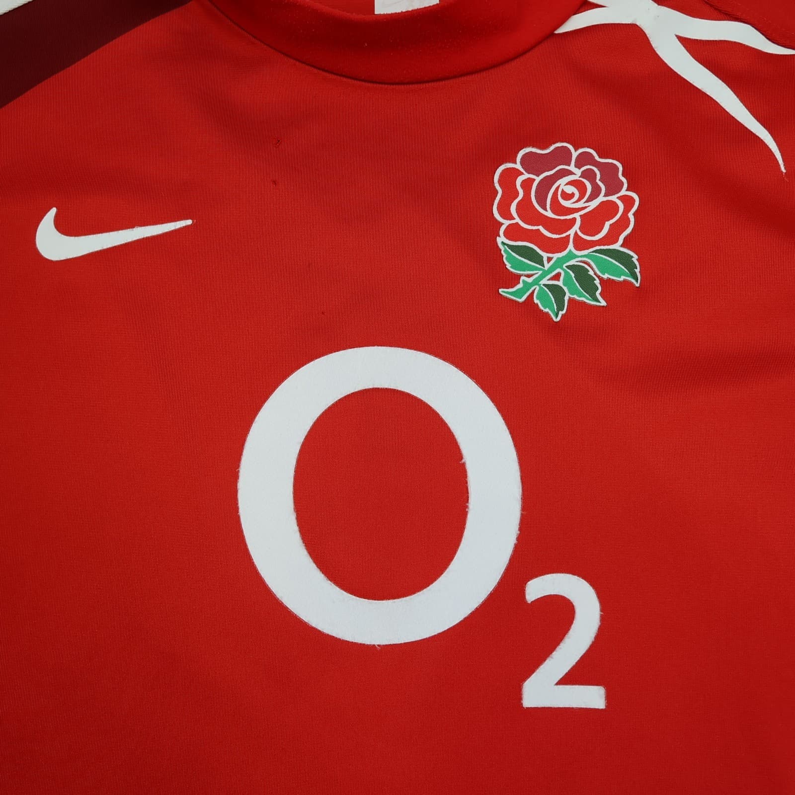 England Rugby Shirt 2XL Red Away Kit 2007 2008 Nike Jersey O2 XXL photo 3