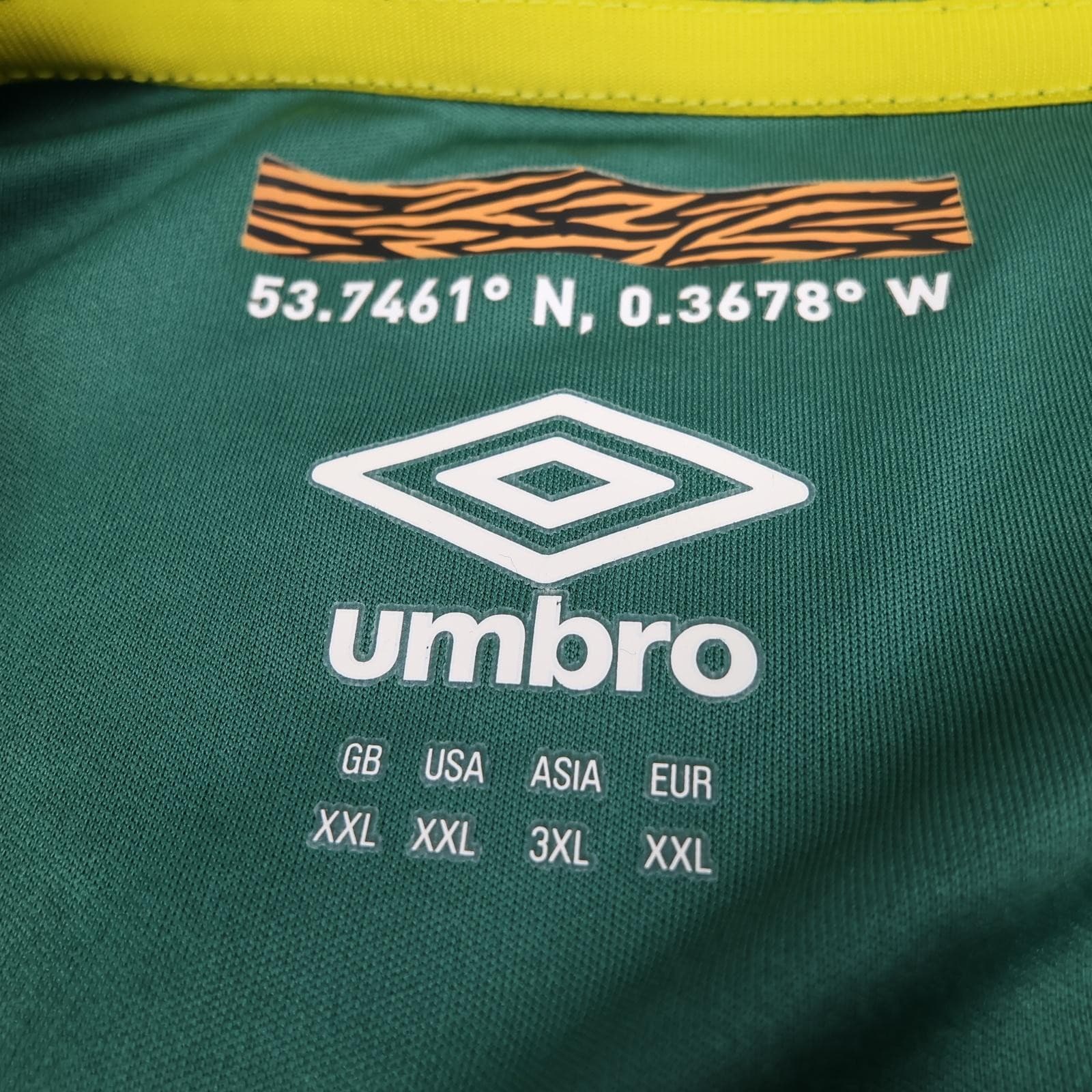 Hull City Goalkeeper Shirt Mens 2XL Green Yellow Umbro Football SportPesa Jersey photo 6