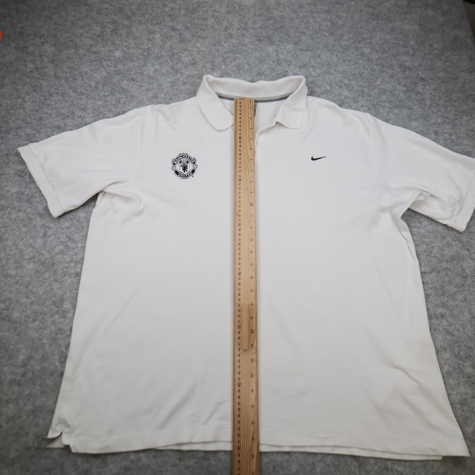 Manchester United Shirt 2XL White Polo Top Nike MUFC T shirt 2000s photo 9
