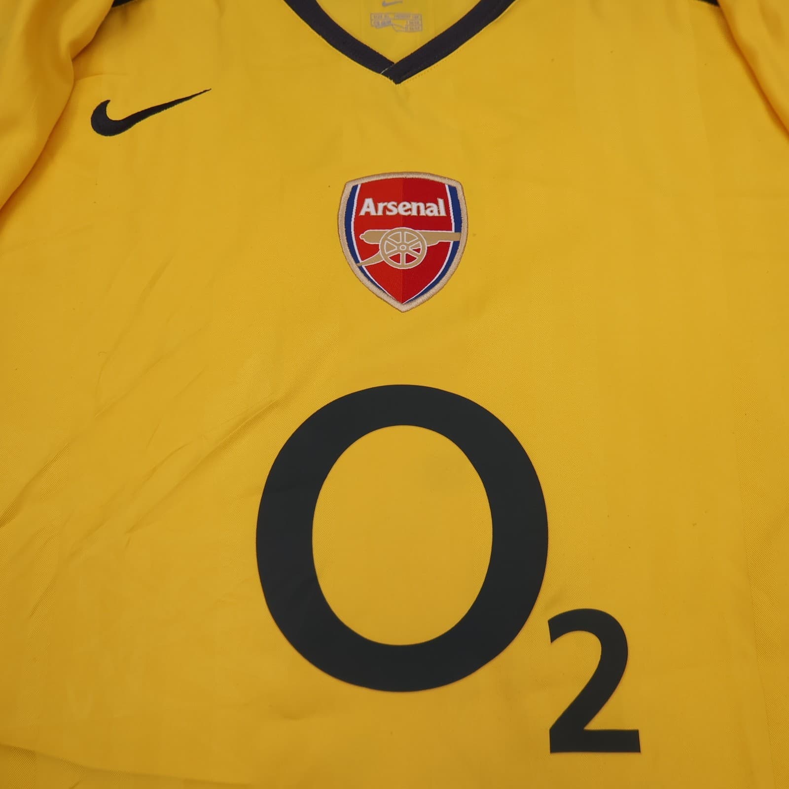 Vintage Arsenal Extra Shirt Large Yellow Away Kit 2005 2006 Nike Thierry Henry photo 3
