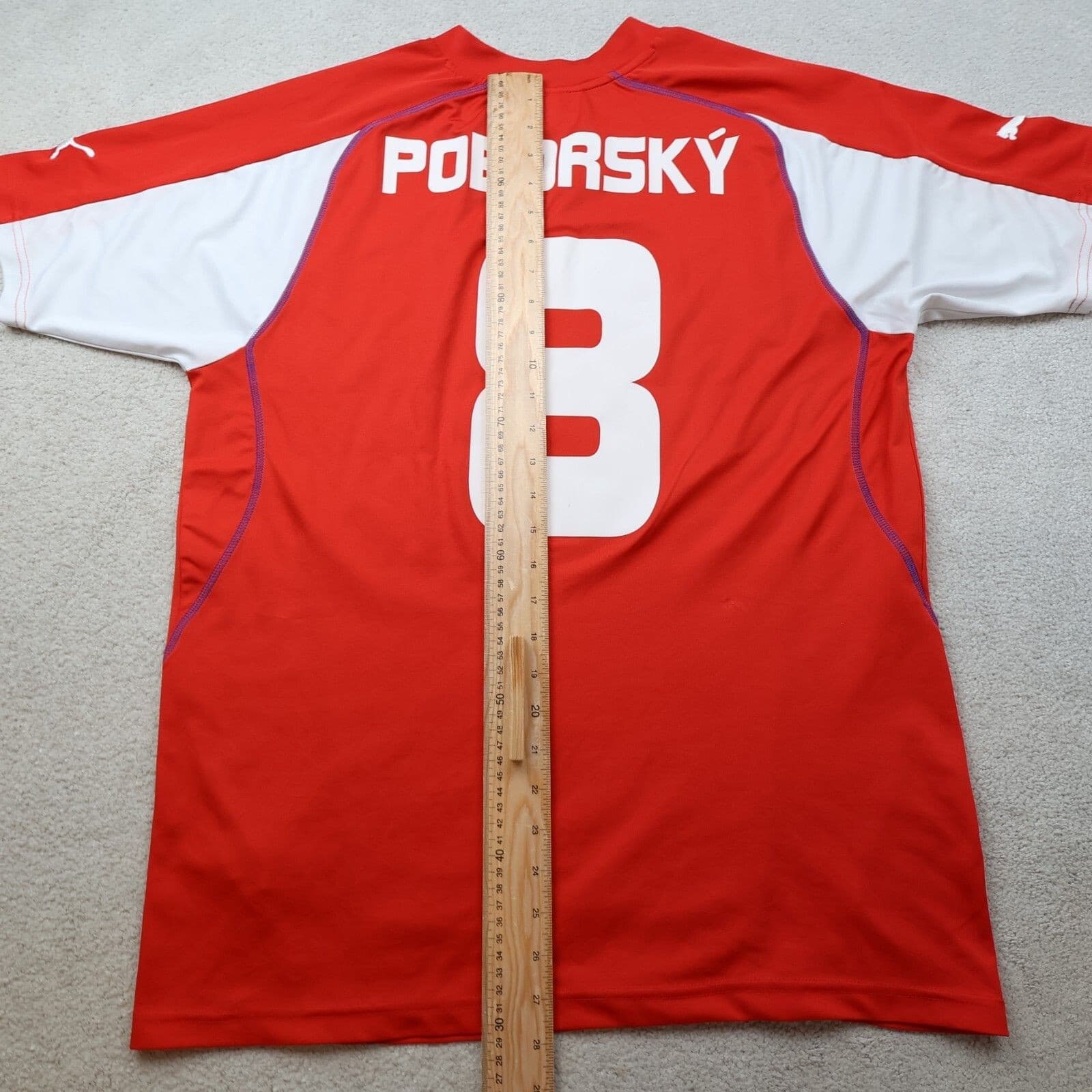 Czech Republic Football Shirt Large Red Home Kit 2003 2004 Jersey Karel Poborsky photo 12