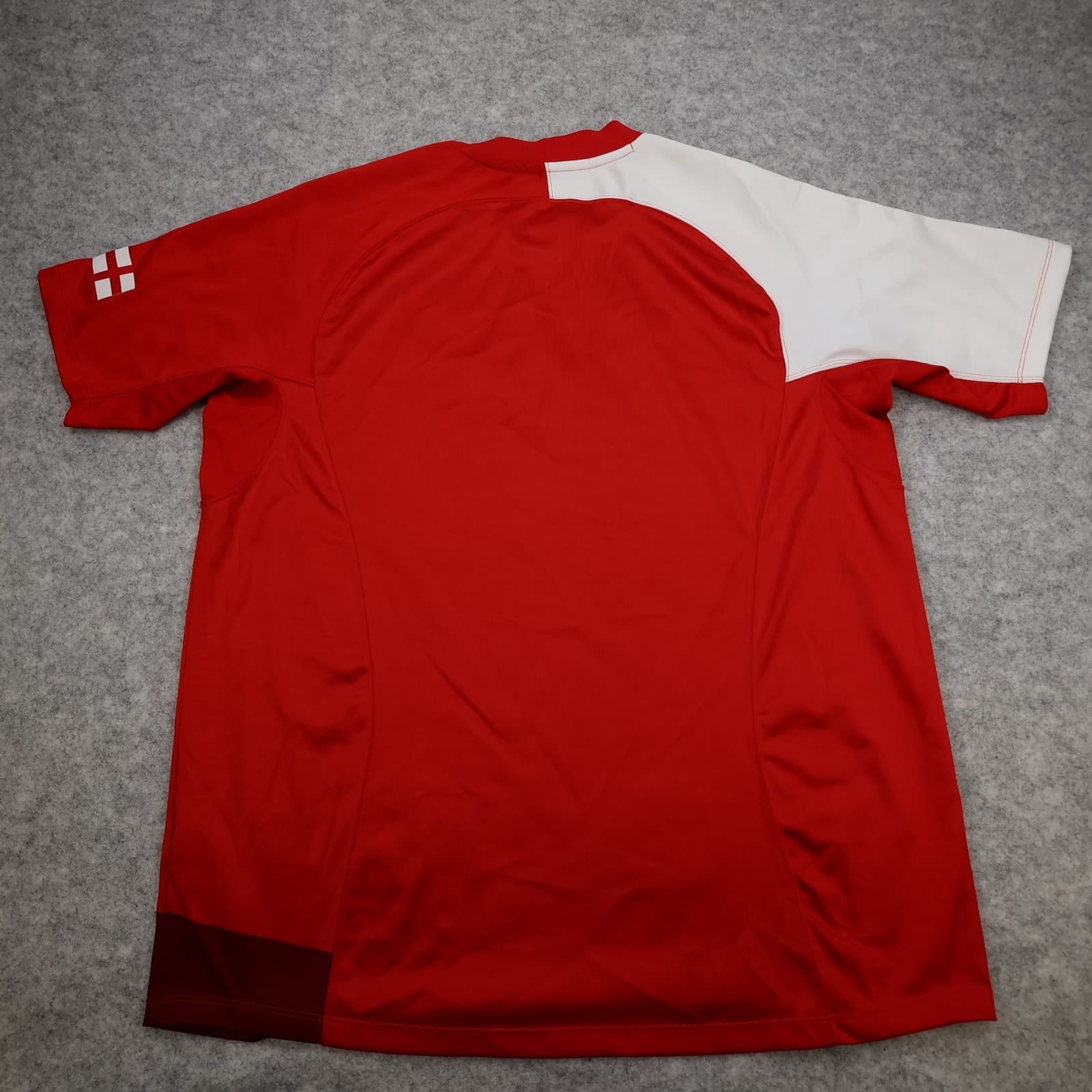 England Rugby Shirt Large Red Away Kit 2007 2008 Nike Jersey O2 photo 2