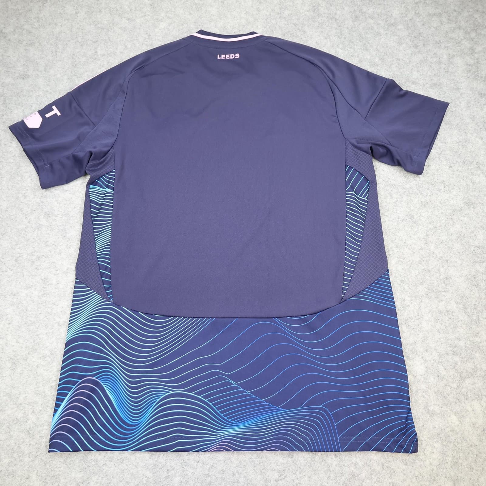 Leeds United Shirt Mens Large Blue 2024 2025 Third Football Adidas Soccer Jersey photo 2