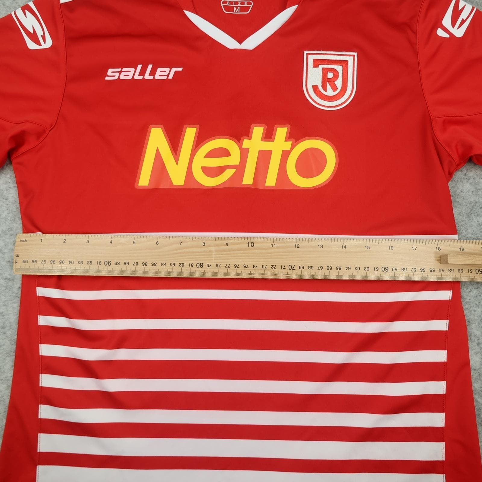 SSV Jahn Regensburg Shirt Mens Medium Red Home Football Saller Netto Jersey photo 9