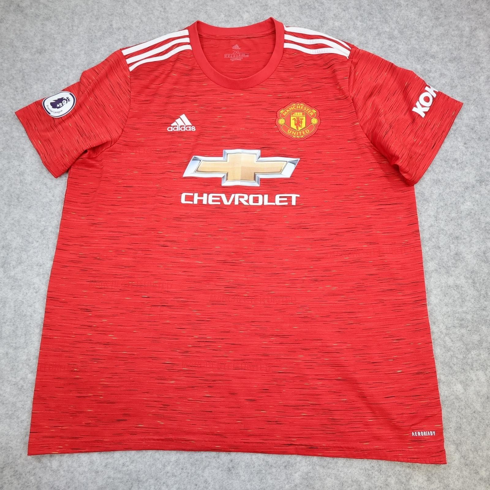 Manchester United Shirt Mens 2XL Red Home 2020 2021 Football Adidas Chevrolet
