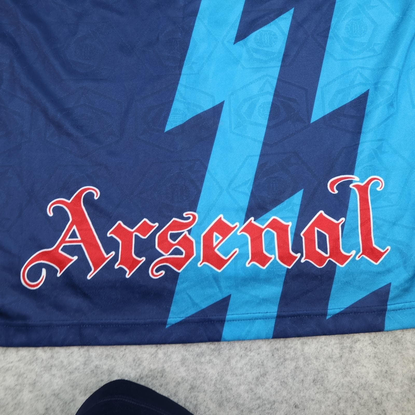 Vintage Arsenal Shirt Mens XL Blue Away 1995 1996 Football Nike JVC Jersey UK photo 15