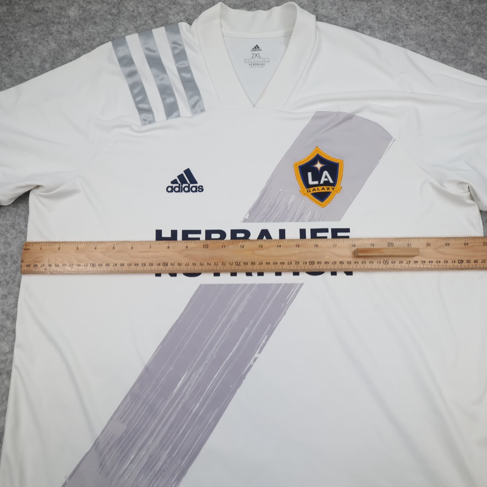 LA Galaxy Football Shirt 2XL White Home Kit 2020 2021 Adidas Jersey MLS XXL photo 9