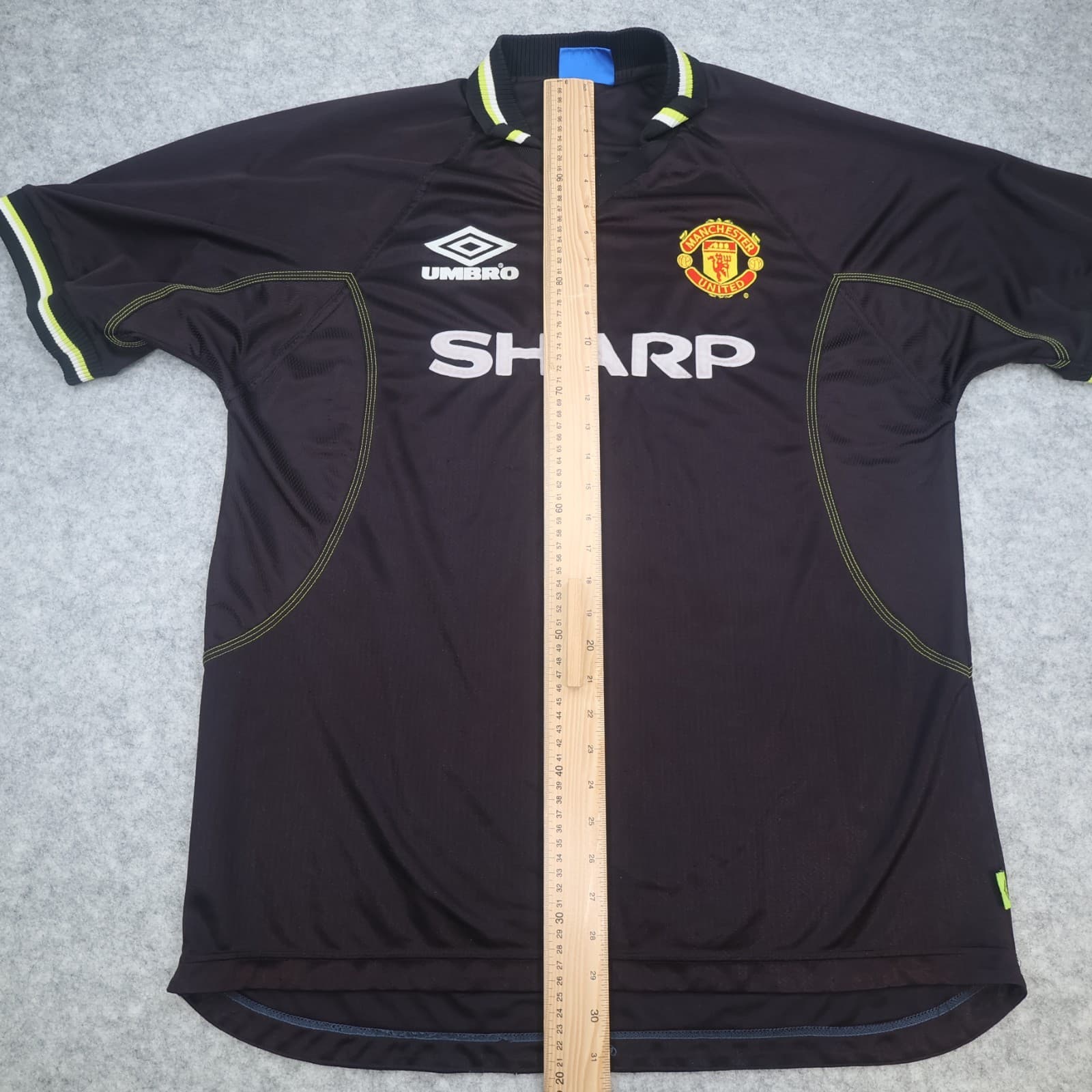 Manchester United Shirt Extra Large Black Third 1998 1999 David Beckham Jersey photo 18