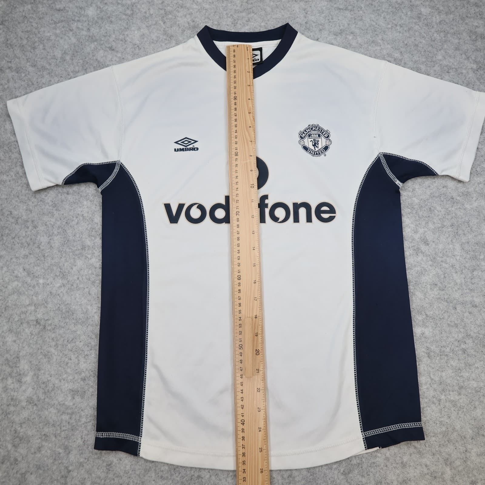 Manchester United Shirt Small Training White Kit 2000 2001 Umbro Jersey photo 13