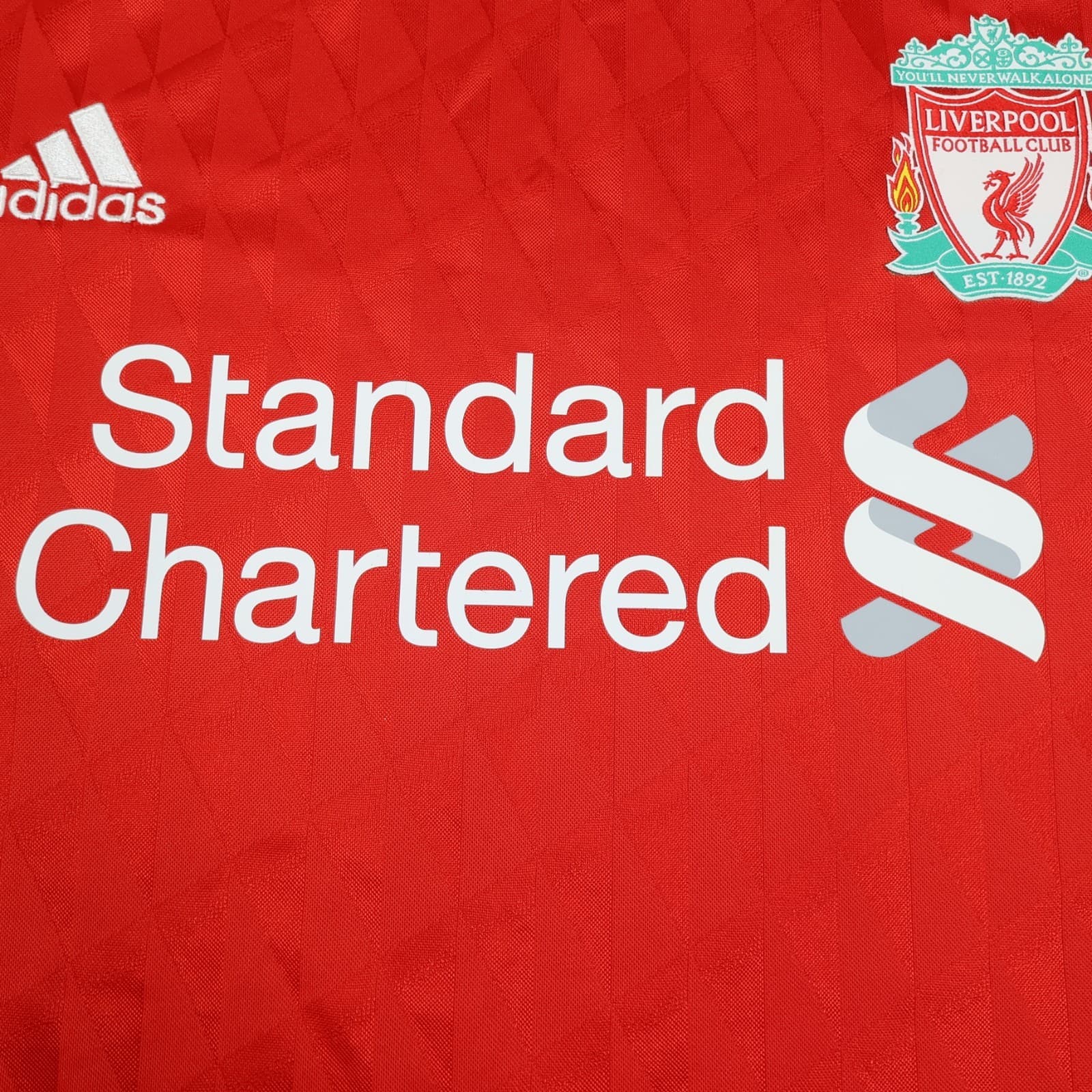 Vintage Liverpool Shirt Large Red Home Kit 2010 2011 Adidas Soccer Jersey photo 6