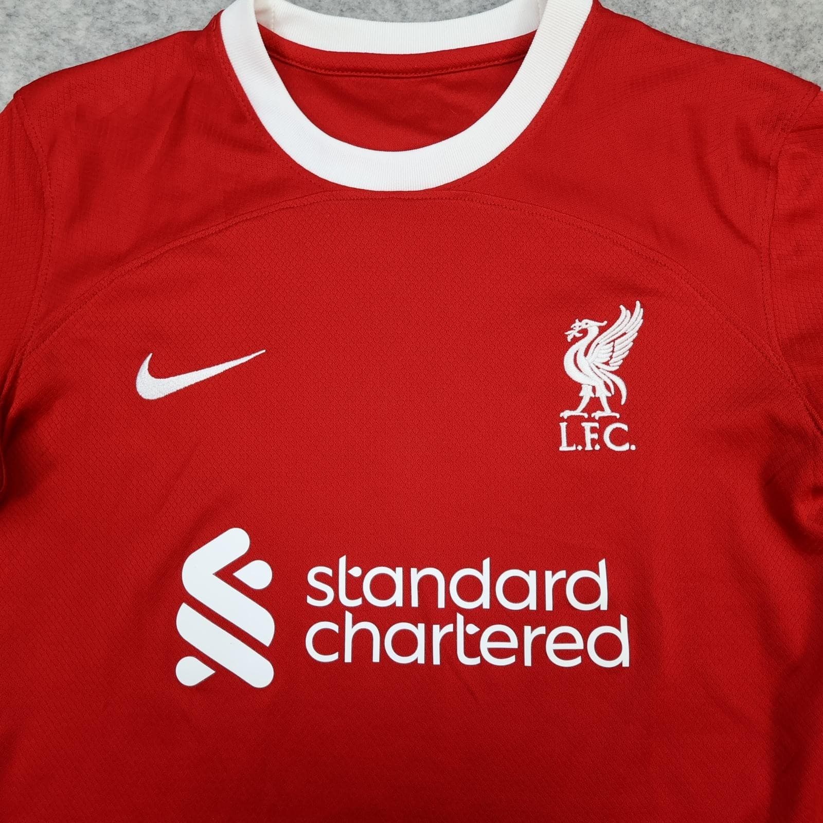 Liverpool Shirt Womens Small Red Home 2023 2024 Football Nike Standard Chartered photo 3