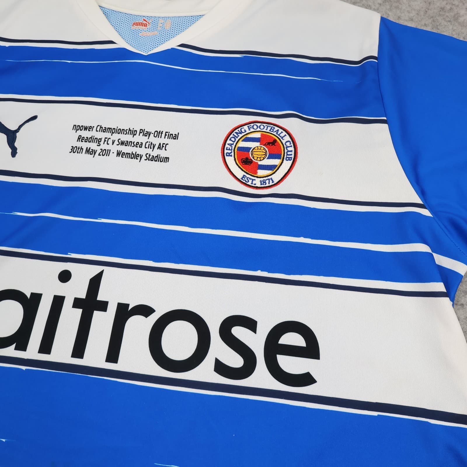Reading FC Shirt Mens XL Blue Home Football Puma 2011 Play Off Final Waitrose photo 7