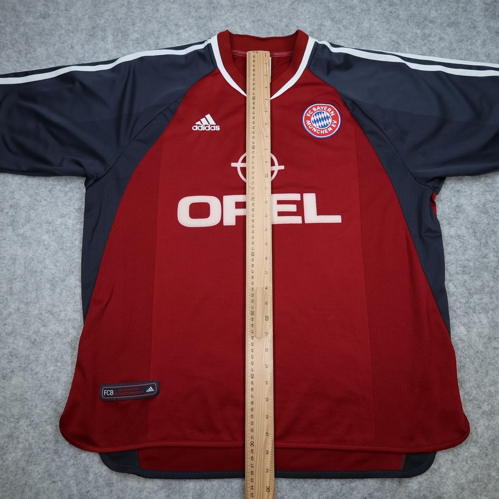Vintage Bayern Munich Shirt Mens XL Red Home 2001 2002 Football Adidas Opel photo 14