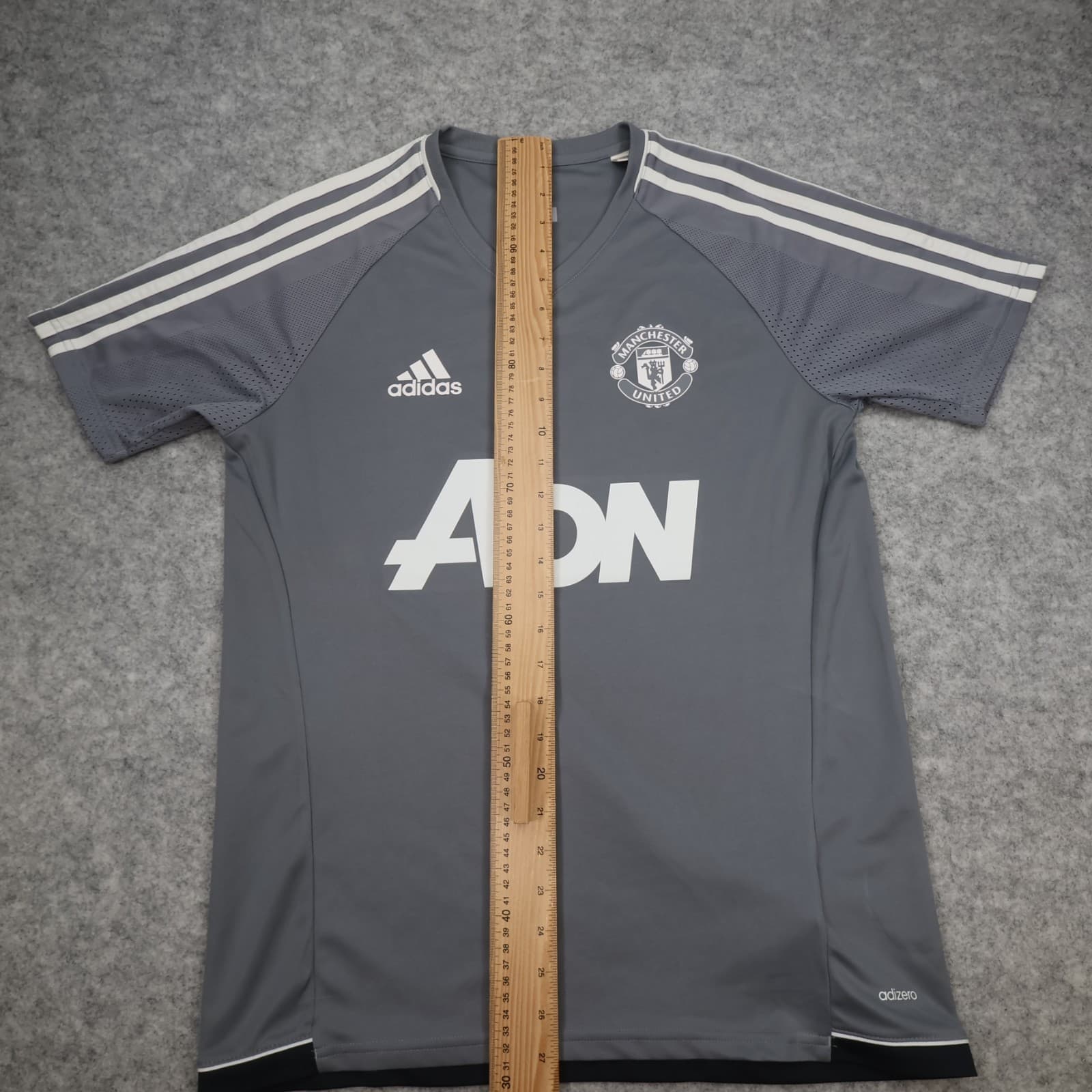 Manchester United Shirt Medium Grey Training Kit 2017 2018 Adidas Soccer Jersey photo 12