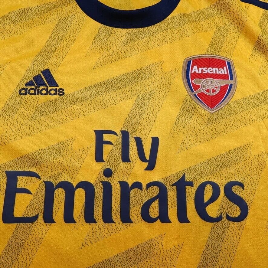 Arsenal Shirt Medium Yellow Away Kit 2019 2020 Adidas Soccer Jersey Saka 77 photo 3
